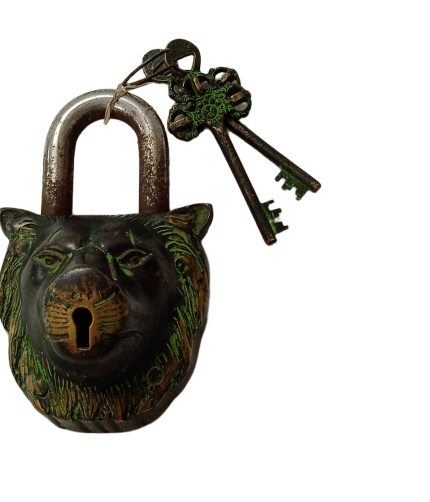 Antique Brass Lock and Keys