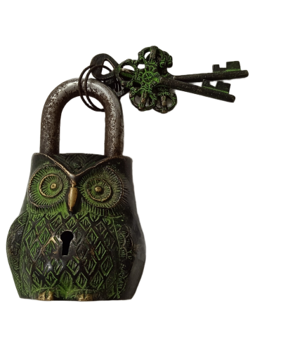 Antique Brass Lock and Keys