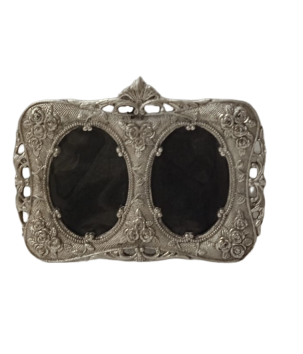 Couple Photo Frame nickel antique finish