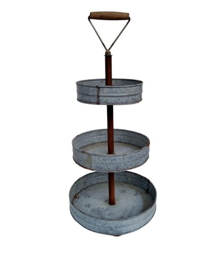 Cupcake Stand Galvanized 3 Tier